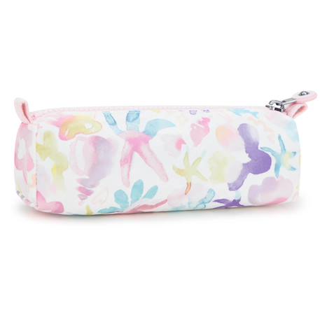 Trousse fille nylon lisse avec porte-clé singe Blanc / rose / bleu 4 - vertbaudet enfant 