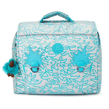 Cartable enfant kipling iniko metallic palm 40 cm - qualité premium Bleu / gris 2 - vertbaudet enfant 