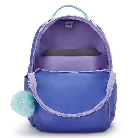 Sac à dos seoul kipling 27 l pour ordinateur 15 pouces – cosmic metallic Bleu / magenta / gris 3 - vertbaudet enfant 