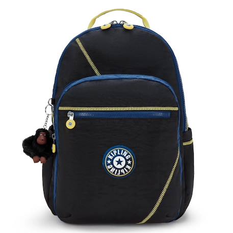 Sac à dos garçon kipling seoul lap lets scuba 44 cm avec poche pour ordinateur Noir / jaune / bleu 2 - vertbaudet enfant 