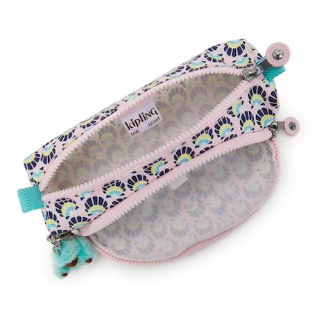 Trousse fille 2 compartiments kipling cute coquillages 22 cm - qualité premium Bleu / rose 3 - vertbaudet enfant 