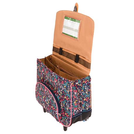 Cartable trolley 38 cm alba à roulettes bandes réfléchissantes 2 compartiments Multicolore 2 - vertbaudet enfant 