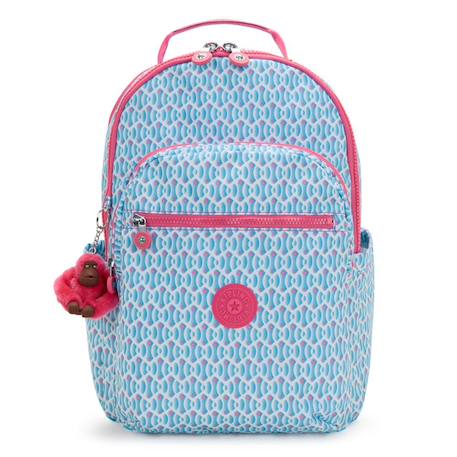 Sac à dos kipling seoul college dreamy geo grand format – 32 l Bleu ciel 2 - vertbaudet enfant 
