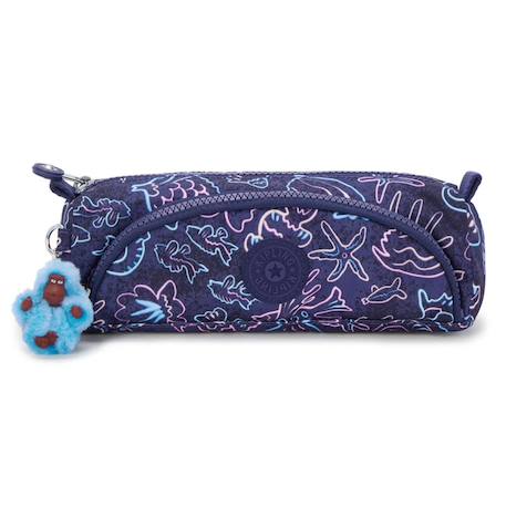 Trousse fille 2 compartiments kipling cute disco fish 22 cm - porte clé singe inclus Bleu / rose 2 - vertbaudet enfant 
