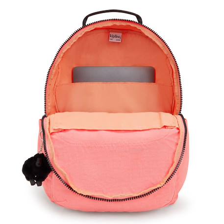 Sac à dos scolaire fille seoul peach peace 44 cm - emplacement pour ordinateur Pêche 3 - vertbaudet enfant 