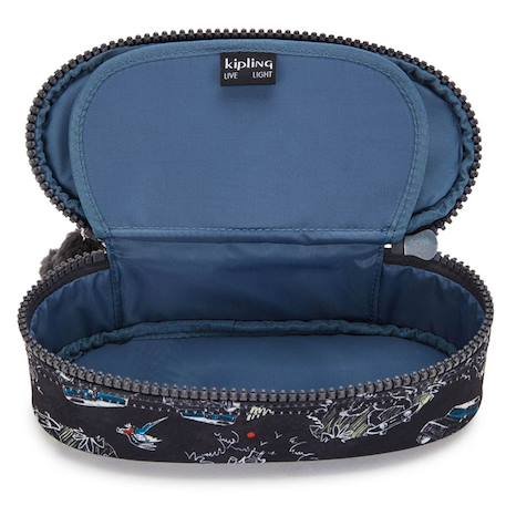 Trousse à fermeture zippée 20 cm kipling duobox jungle fun race Noir / bleu / marine / bleu 3 - vertbaudet enfant 
