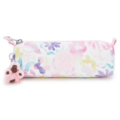 Trousse fille nylon lisse avec porte-clé singe Blanc / rose / bleu 2 - vertbaudet enfant 
