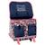 Cartable à roulettes 38 cm pour filles avec bandes réfléchissantes Bleu / rose / foncé / noir 3 - vertbaudet enfant 