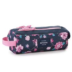 -Trousse fille double compartiment rip curl imprimé floral 21 cm