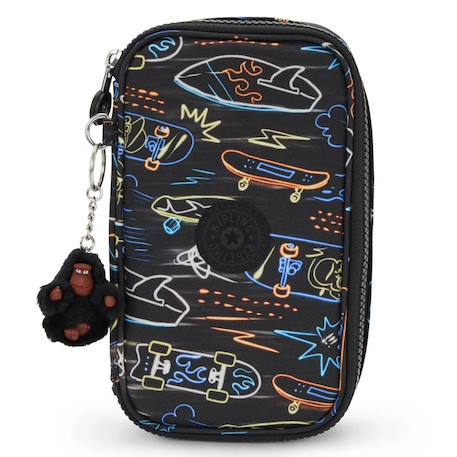 Trousse kipling tissu synthétique imprimé Noir / bleu / blanc 2 - vertbaudet enfant 