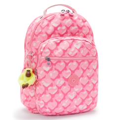 Sac à dos scolaire fille kipling seoul lap adorable hearts – gorille en peluche 27 l  - vertbaudet enfant