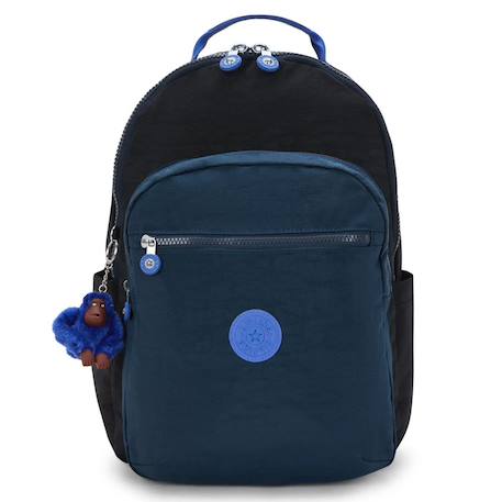 Sac à dos scolaire garçon kipling seoul true block 44 cm - emplacement pour ordinateur Noir / bleu 2 - vertbaudet enfant 