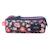 Trousse 2 compartiments rectangulaire 21 cm à zip motif floral Noir / rose / clair 2 - vertbaudet enfant 