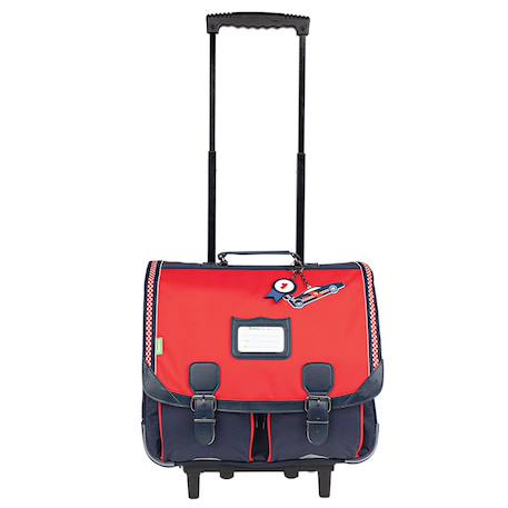 Sac à dos trolley garçon 41 cm noé avec roues et bandes réfléchissantes Noir 1 - vertbaudet enfant 