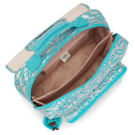 Cartable enfant kipling iniko metallic palm 40 cm - qualité premium Bleu / gris 3 - vertbaudet enfant 