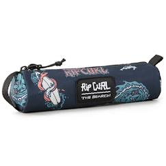 Jouet-Matériel scolaire-Trousse ronde textile recyclé motifs surf