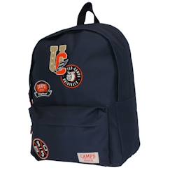 Sac à dos 42 cm camps girl multi patch 1 compartiment zippé  - vertbaudet enfant