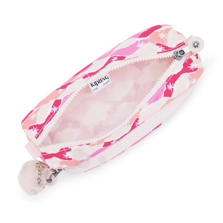 Trousse fille 2 compartiments kipling cute palm 22 cm Rose 3 - vertbaudet enfant 