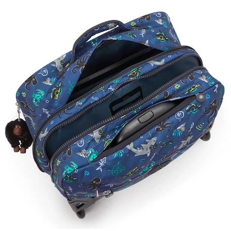Cartable à roulettes motif undersea party Bleu / noir 3 - vertbaudet enfant 