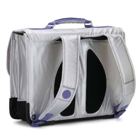 Cartable enfant fille kipling preppy brillant 41 cm + house de protection fluo Gris / violet 2 - vertbaudet enfant 