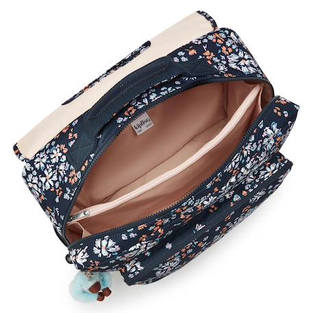Sac à dos scolaire codie l 41 cm kipling imprimé floral sombre Noir / bleu / marine / noir 3 - vertbaudet enfant 