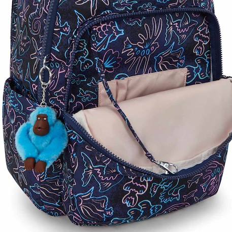 Sac à dos kipling seoul college extra disco fish 44 cm - poche pour ordinateur Bleu / rose 3 - vertbaudet enfant 