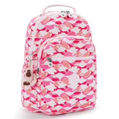 Sac à dos fille avec poche pour ordinateur kipling seoul lap 44 cm - coloris palm  - vertbaudet enfant
