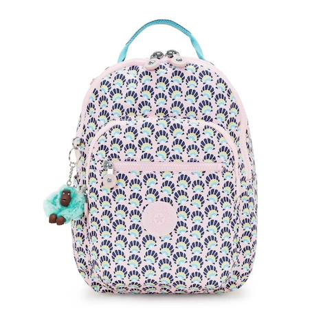 Sac à dos fille kipling seoul s coquillages 35 cm - avec poche pour tablette Bleu / rose 2 - vertbaudet enfant 