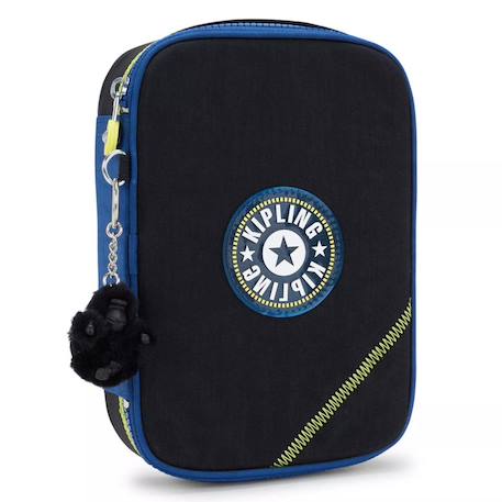 Trousse garçon rectangulaire kipling 100 pens lets scuba 21 cm- grande capacité Noir / jaune / bleu 1 - vertbaudet enfant 