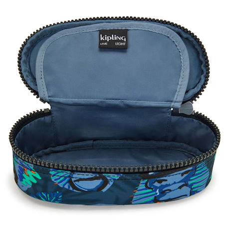 Trousse kipling duobox 20 cm design singe et feuilles – 14 porte-stylos Bleu 3 - vertbaudet enfant 