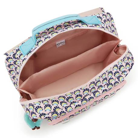 Cartable fille kipling iniko coquillages 40 cm - qualité premium Bleu / rose 3 - vertbaudet enfant 