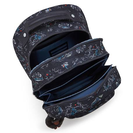 Sac à dos scolaire kipling class room polyester motif jungle fun race Noir / bleu / blanc 3 - vertbaudet enfant 