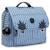 Cartable primaire kipling iniko 40 cm, boy geo, 2 compartiments zippés Bleu / blanc / bleu 1 - vertbaudet enfant 