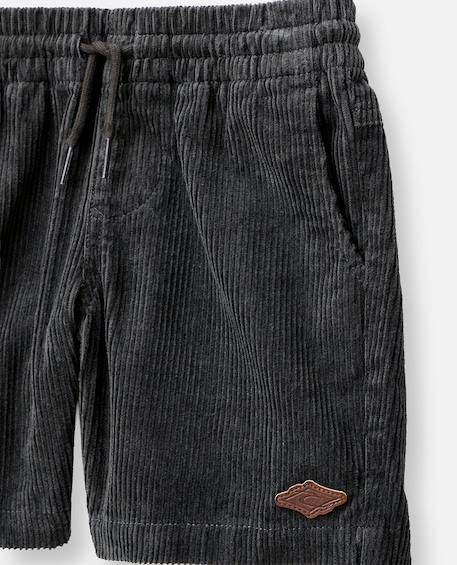 Short de bain volley surf cord enfant Dark khaki+Washed black 5 - vertbaudet enfant 