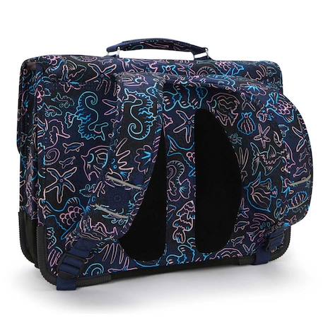 Cartable enfant fille kipling preppy disco fish 41 cm - 3 compartiments Bleu / rose 4 - vertbaudet enfant 