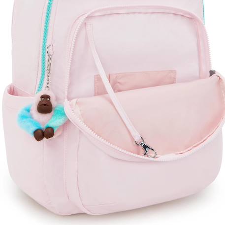 Sac à dos ordinateur 15 pouces kipling seoul college extra – a4 Rose 3 - vertbaudet enfant 