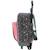 Sac à dos à roulettes fille motif léopard Gris / rose / foncé / noir 3 - vertbaudet enfant 