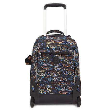 Sac à dos trolley scolaire garçon avec compartiment ordinateur 15 pouces Noir / jaune / bleu 2 - vertbaudet enfant 