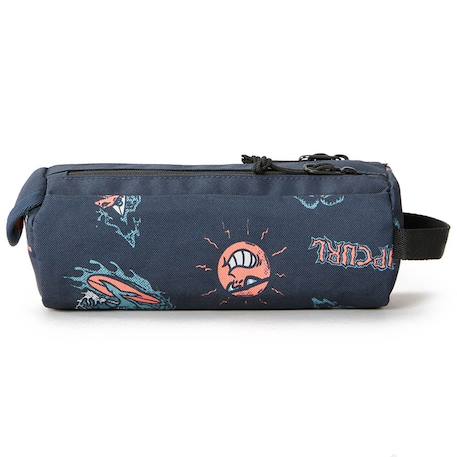 Trousse à crayons garçon à 2 compartiments 21 cm imprimé surf à zip Bleu / orange / bleu 3 - vertbaudet enfant 