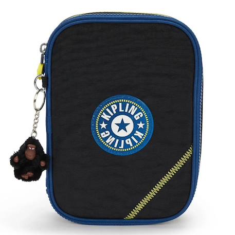 Trousse garçon rectangulaire kipling 100 pens lets scuba 21 cm- grande capacité Noir / jaune / bleu 2 - vertbaudet enfant 
