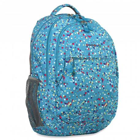 Sac à dos enfant garçon haut de gamme color dots tissu synthétique texturé 48 cm Bleu/rouge/jaune 1 - vertbaudet enfant 