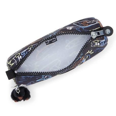 Trousse nylon lisse avec porte-clé singe Noir / bleu 3 - vertbaudet enfant 