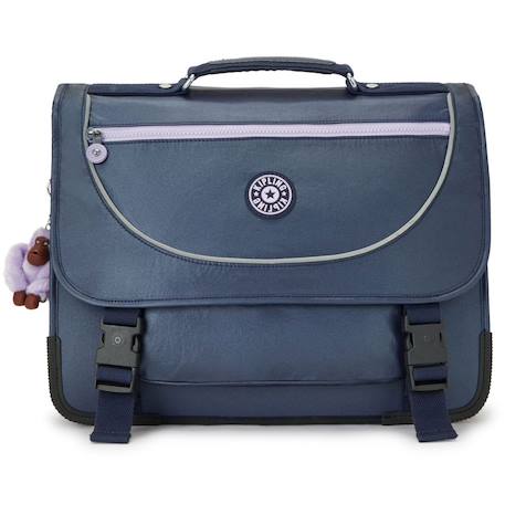 Cartable fille kipling preppy metallic 41 cm - house de pluie incluse Bleu / violet 2 - vertbaudet enfant 