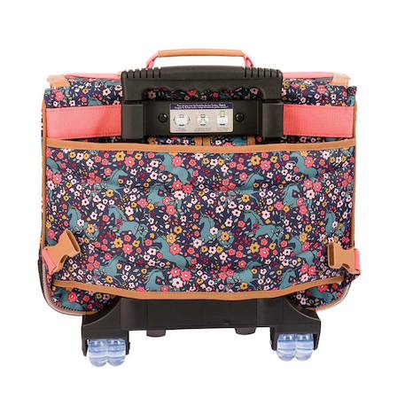 Cartable trolley 38 cm alba à roulettes bandes réfléchissantes 2 compartiments Multicolore 3 - vertbaudet enfant 