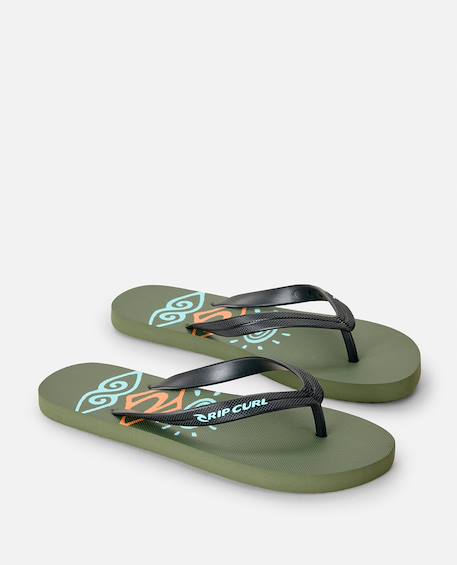 Tongs sandales sessions bloom garçon Faded denim+Olive 6 - vertbaudet enfant 