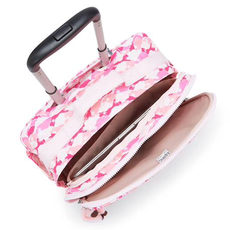 Cartable fille 4 roues kipling new storia palm 41 cm - avec compartiment pc 13 Rose 3 - vertbaudet enfant 