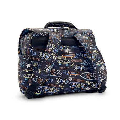 Cartable maternelle kipling codie s 30 cm - collection Noir / orange / bleu 4 - vertbaudet enfant 