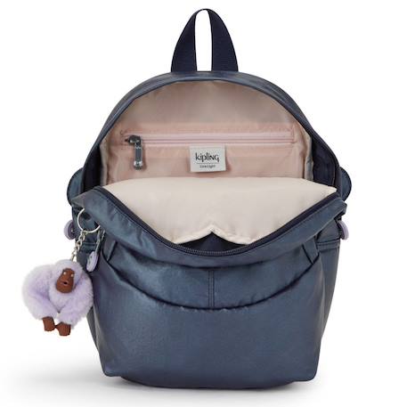 Sac à dos maternelle kipling faster nylon hydrofuge léger Gris / violet 3 - vertbaudet enfant 