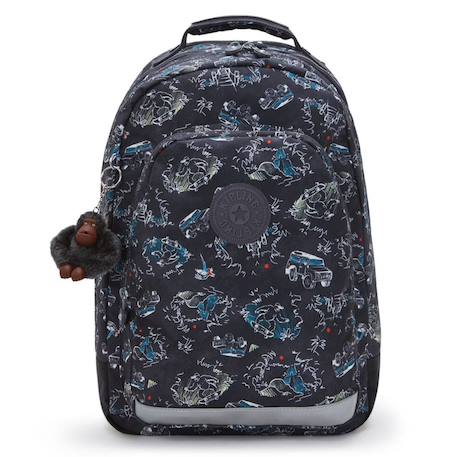 Sac à dos scolaire garçon kipling class room polyester motif jungle fun race Noir / bleu / blanc 2 - vertbaudet enfant 