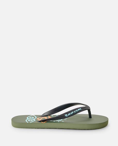Tongs sandales sessions bloom garçon Faded denim+Olive 10 - vertbaudet enfant 